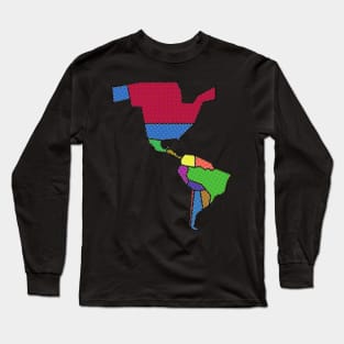 Map of the Americas Long Sleeve T-Shirt